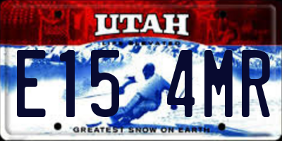 UT license plate E154MR