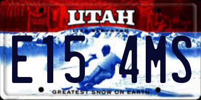 UT license plate E154MS
