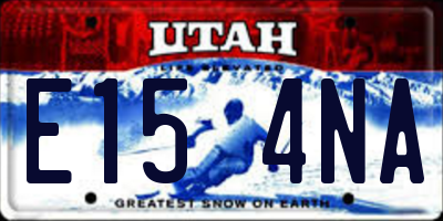 UT license plate E154NA