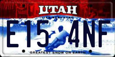 UT license plate E154NF