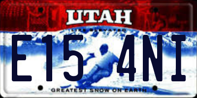 UT license plate E154NI