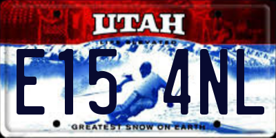 UT license plate E154NL
