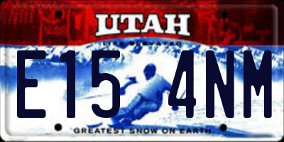 UT license plate E154NM