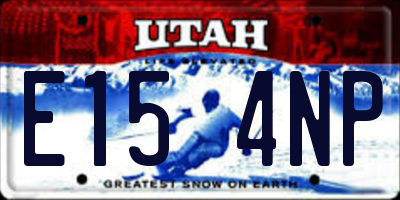 UT license plate E154NP