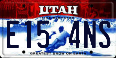 UT license plate E154NS