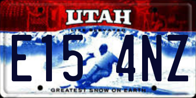 UT license plate E154NZ