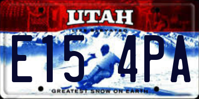 UT license plate E154PA