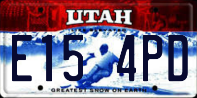 UT license plate E154PD