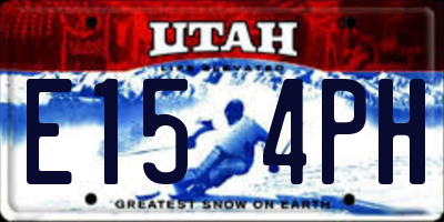 UT license plate E154PH