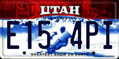 UT license plate E154PI