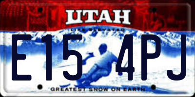 UT license plate E154PJ