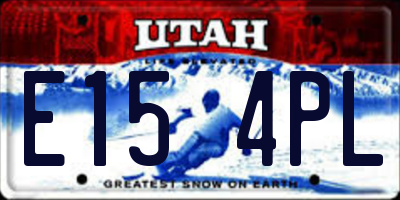 UT license plate E154PL