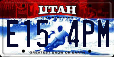 UT license plate E154PM