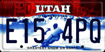 UT license plate E154PQ