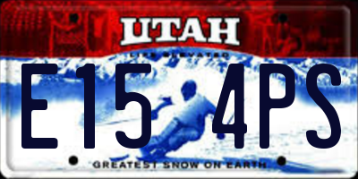 UT license plate E154PS