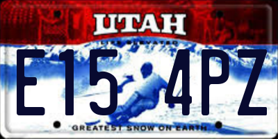 UT license plate E154PZ