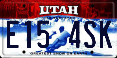 UT license plate E154SK