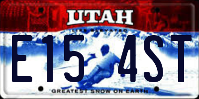 UT license plate E154ST