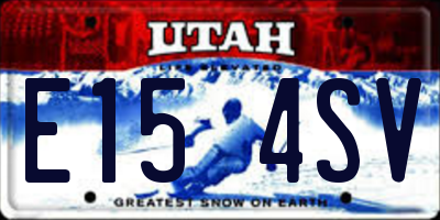 UT license plate E154SV