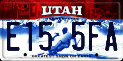 UT license plate E155FA