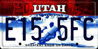 UT license plate E155FC