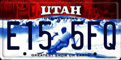 UT license plate E155FQ