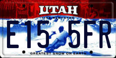 UT license plate E155FR