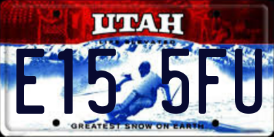 UT license plate E155FU