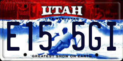 UT license plate E155GI