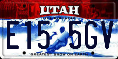 UT license plate E155GV