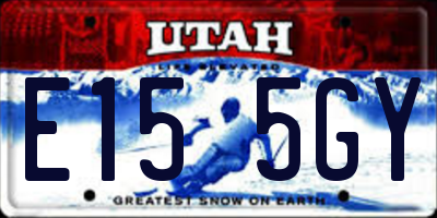 UT license plate E155GY