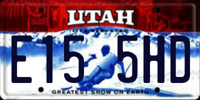 UT license plate E155HD