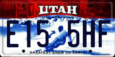 UT license plate E155HF