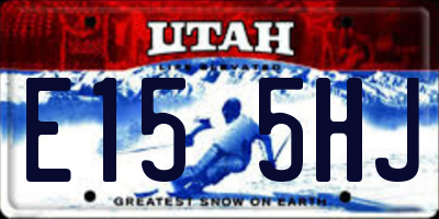 UT license plate E155HJ
