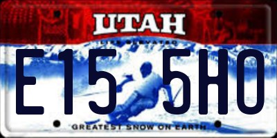 UT license plate E155HO
