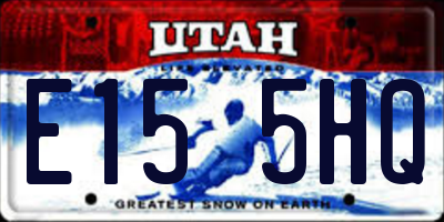 UT license plate E155HQ