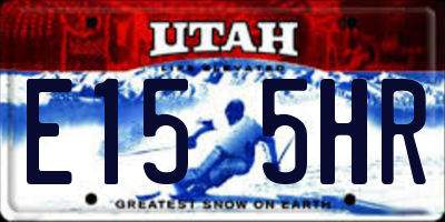 UT license plate E155HR