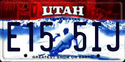 UT license plate E155IJ