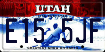 UT license plate E155JF
