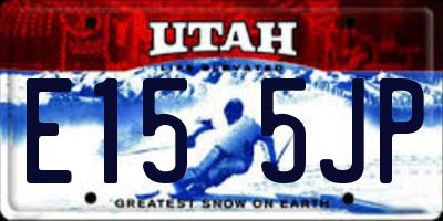 UT license plate E155JP