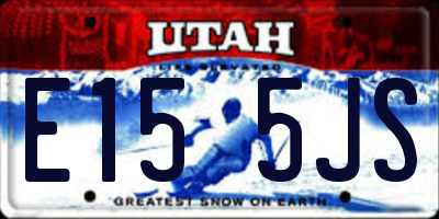 UT license plate E155JS