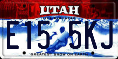 UT license plate E155KJ