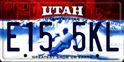 UT license plate E155KL