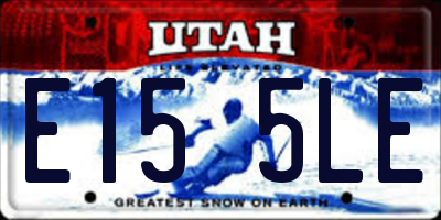 UT license plate E155LE