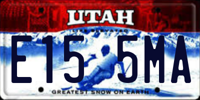 UT license plate E155MA