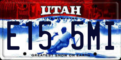 UT license plate E155MI