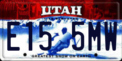 UT license plate E155MW