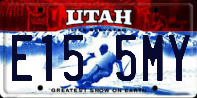 UT license plate E155MY