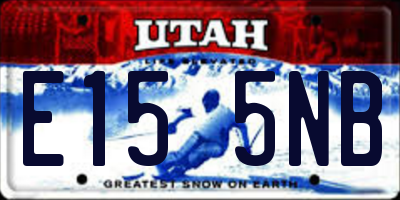 UT license plate E155NB