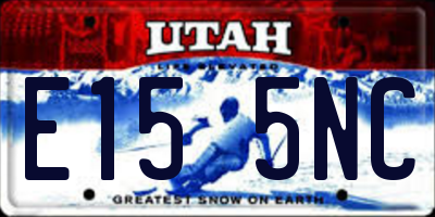 UT license plate E155NC
